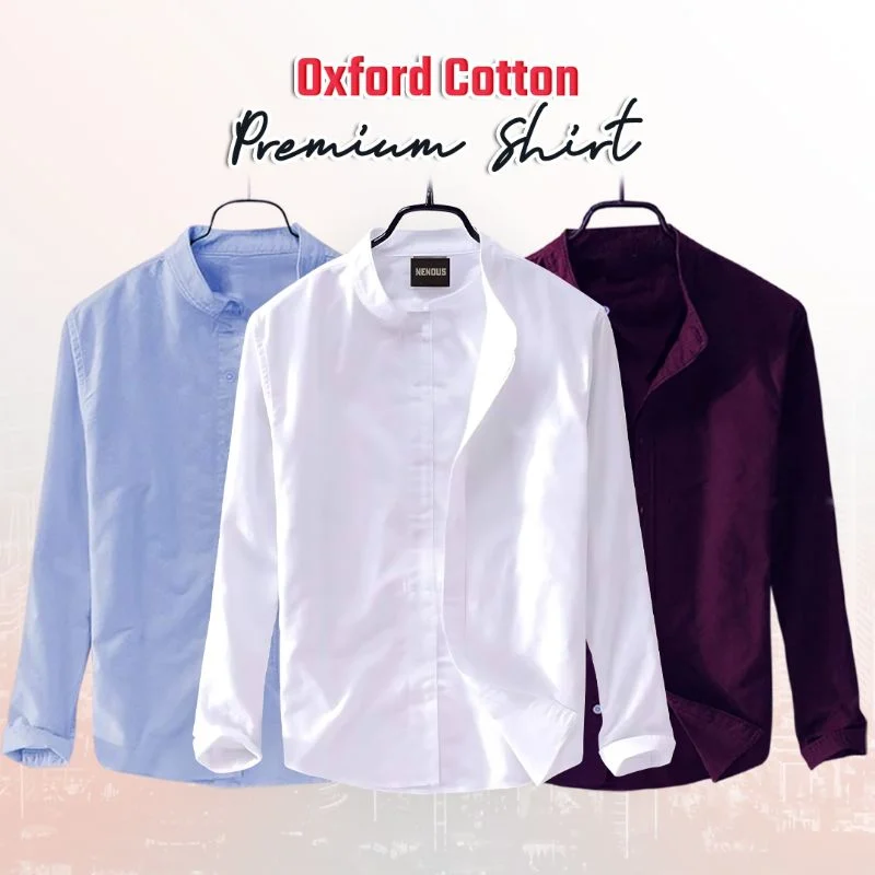 3 Pcs Combo Men's Ban Collar Cotton Shirt