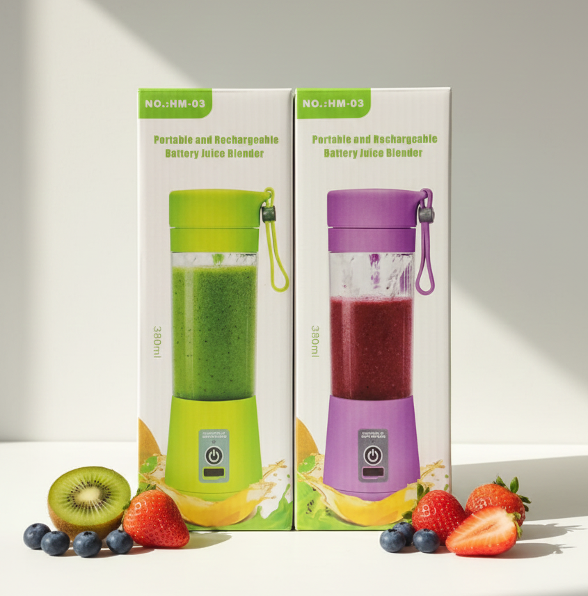 Portable Rechargeable Juice Blender – 380ml for Smoothies & Shakes
